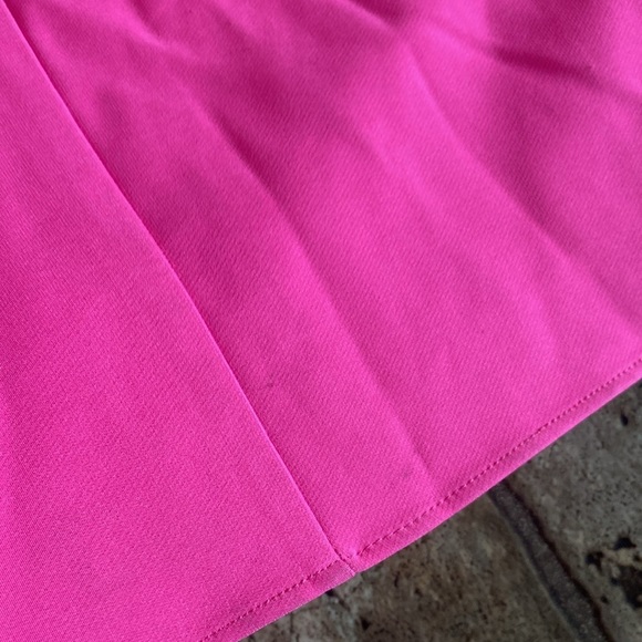Laundry By Shelli Segal Hot Pink Split Front Sheath Formal Cocktail Gown Size 4 - Picture 14 of 16